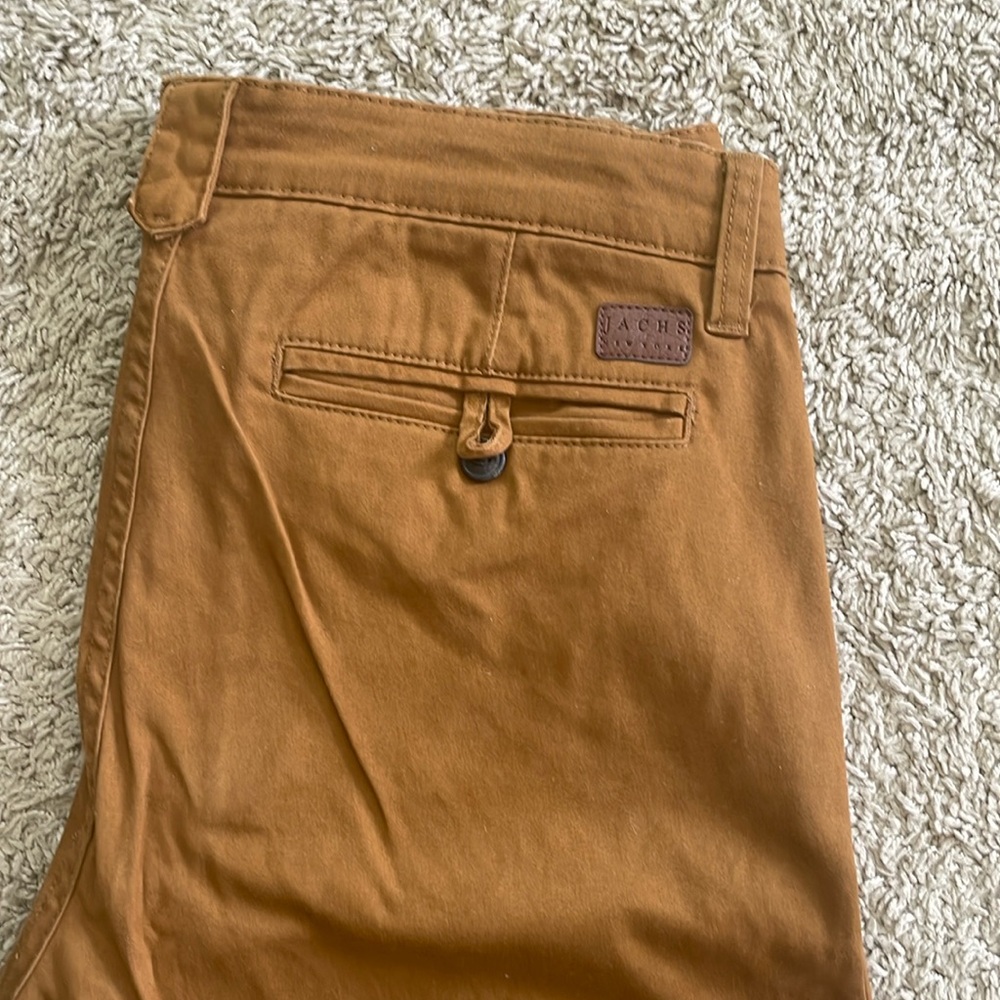 JACHS NEW YORK Pants Straight Fit Chino Mid Rise‎ Mens Copper Brown Casual